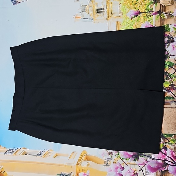 Pendleton Vintage Elegant Lined Black Pencil Skirt Size 10 Virgin Wool - Picture 6 of 6